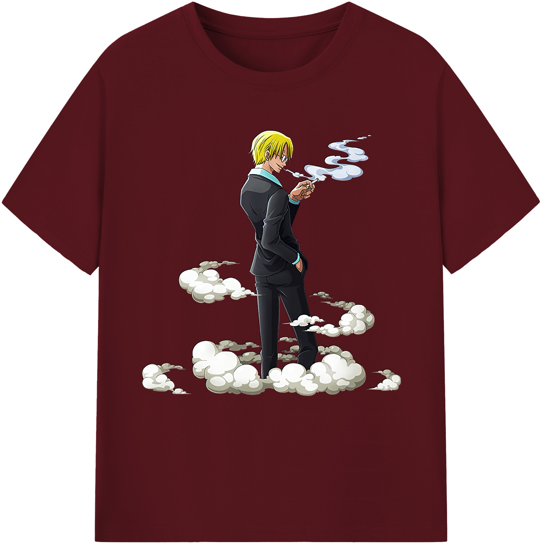 （画像用） ワンピース サンジ ONE PIECE Sanji 綿100％半袖Tシャツ（フロントプリント）